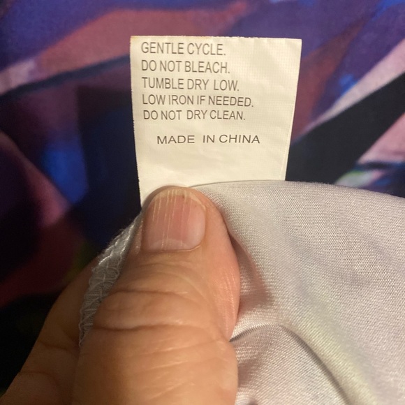 Psychedelic Artsy Sun Dress Sleeveless Maxi 2XL Blu Grn Pnk Stretch Effortless - Picture 3 of 10